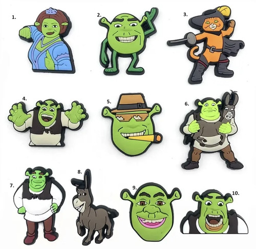 Shrek shoe charm fits crocs - shrek, uk