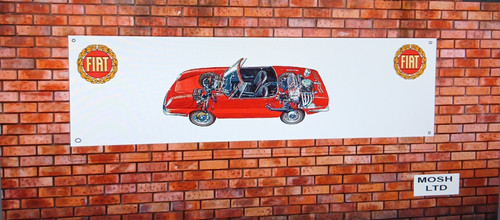 Fiat 850 spider sport cutaway - fiat,