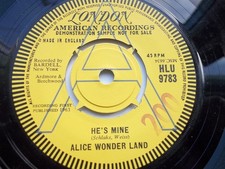 ALICE WONDER LAND HE'S MINE UK LONDON DEMO IN EX+ COND