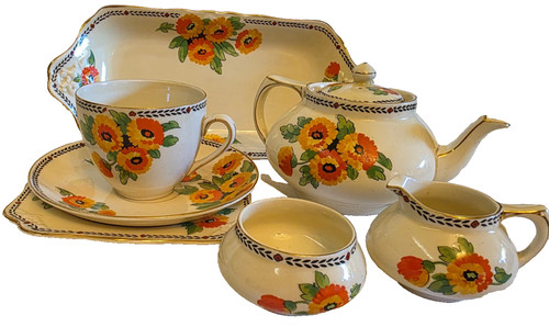 Art deco crown ducal tea - deco, for
