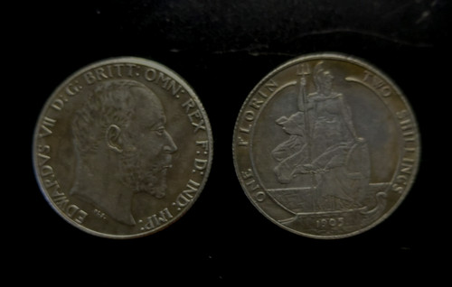 1905 edward v11 florin - florin, silver