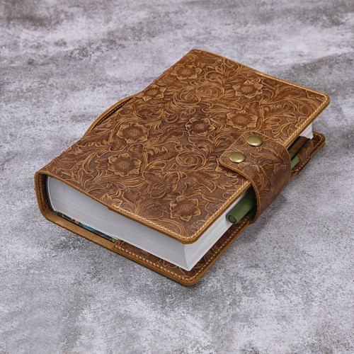 Embossing leather study bible - leather,