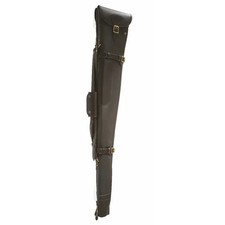 CROOTS BYLAND LEATHER DOUBLE SHOTGUN SLIP with FLAP and ZIP CARRIER WOOL LINED