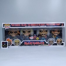 Funko Pop! Rocks Music Iron Maiden Killers Beast Piece of Mind Eddie Glow 4 Pack