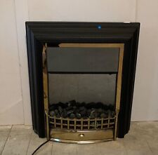 Used electric fire insert, good condition, black and polished brass