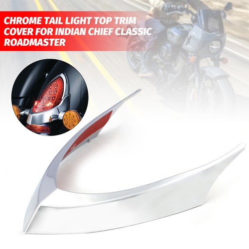 Chrome tail light top trim - light,