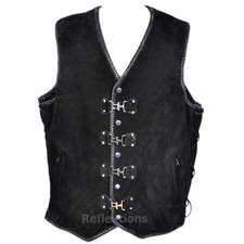 Motorcycle Buckle Suede Vest