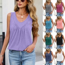 Women Vest Pleater Tank Tops