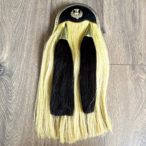 Horsehair leather sporran - horsehair,