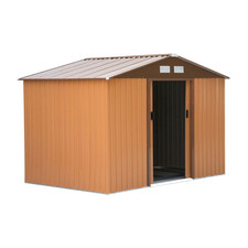 9x6 ft Metal Shed Khaki