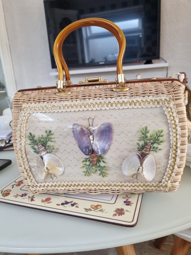 Vintage 50s wicker and - wicker, shell