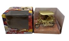 J&J Pinoy Crafts Philippine Jeepney Tricycle Pedicab Metal Die-Cast Gold Edition
