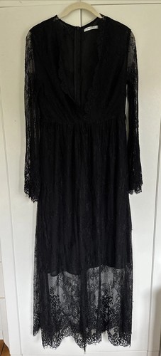 Black lace maxi dress - maxi, 12