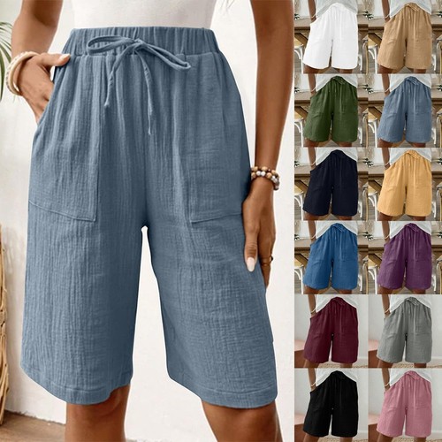 Womens linen cotton trousers - linen,