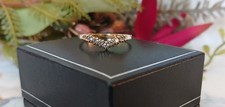 HW 9ct Cz Wishbone Ring Size Q