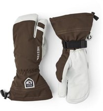 Hestra Army Leather Heli Ski Glove 3 Finger In Espresso Brown