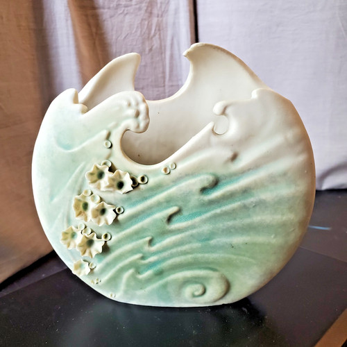 Vtg chessell pottery vase - vtg,