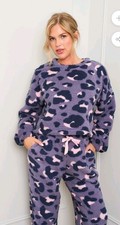 Next Jim Jam The Label Printed Animal Print Fleece Pyjama Set Small / Medium