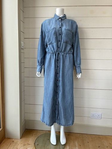 Cool chambray maxi shirt - a,