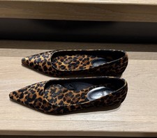 Zara Women's Animal Print Flat Shoes UK7