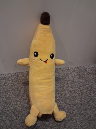 Yellow banana shaped stuffie - banana,