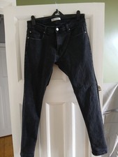 Mens Black Faded Skinny Fit ZARA Jeans
