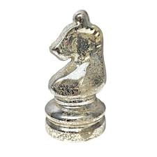 Chess Knight Ornament Light Up Christmas Decor Model 04001 Silver TH