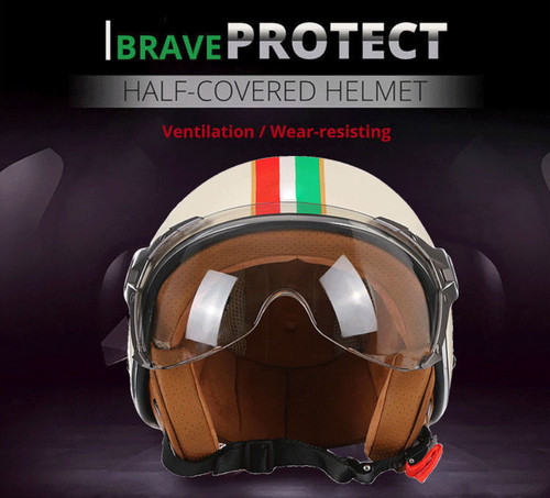 Open face motorcycle - face, helmet
