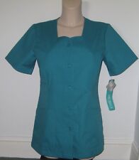 CHEROKEE TEAL Scrubs Style 1850 Hospital Dentist Tunic Button Front  UK 14,20,24