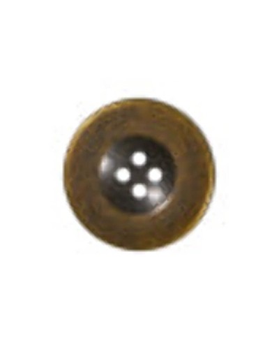 Metal button plain rim - plain,