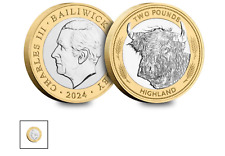 NEW 2024 HIGHLAND COW  £2 pound (Jersey) BRILLIANT UNCIRCULATED in coin capsule