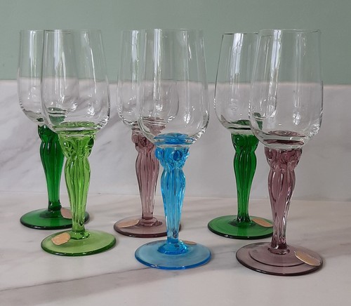 Six bohemia coloured stems - bohemia,