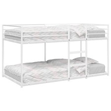 Bunk Bed White Steel Mesh