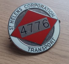 St.Helens Transport Corp Bus Drivers Enamel Cap Uniform Badge