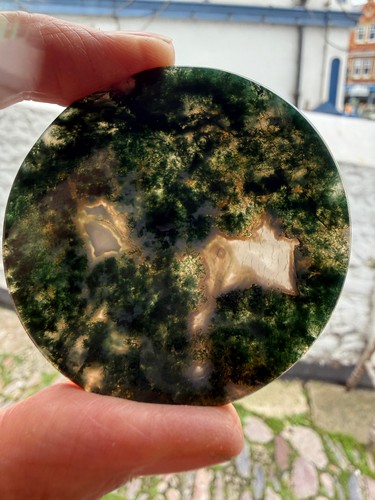 Moss agate crystal - agate, healing