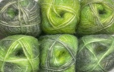 Job lot knitting crochet yarn wool 6x Ball Variegated Mohair Look Gradient 8222