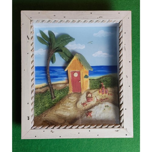 Coastal beach hut shadow - beach,