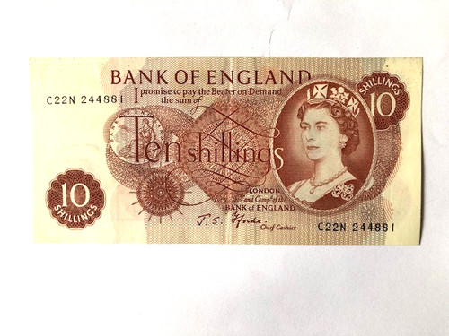 Ten shilling note bank of - shilling,