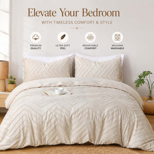 Tufted duvet cover - set, king