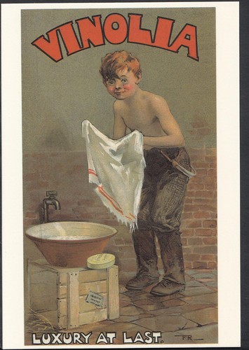 Soap postcard vinolia - soap, postcard: