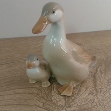 Goose and Gosling Figurine