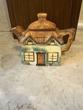 Vintage Keele Street Pottery Handpainted Miniature Cottage Teapot