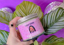 Dave Grohl scented soy wax candle | 250ml glass jar with aluminium lid