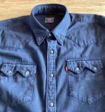 MENS RARE SAWTOOTH DENIM SHIRT BY LEVIS.       17.5    COLLAR.  SIZE  L