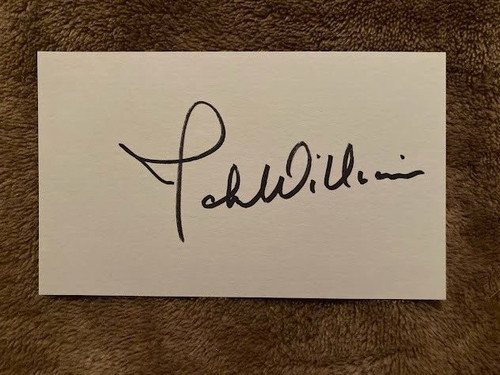 John williams signed 3x5 - john, index