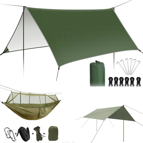 Person camping hammock with - person,