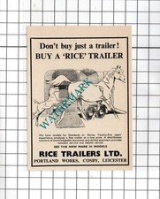 Rice Trailers Ltd Portland Works Cosby Leicester   - 1967 Small Advert