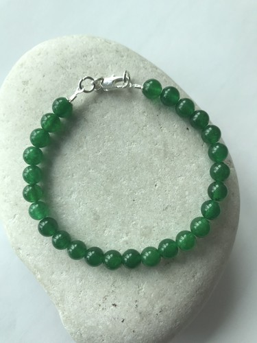 Green jade 6mm beads - green,