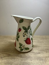 Shabby Chic Strawberry Jug IKEA Metal 6”