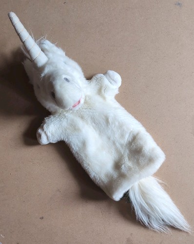 White unicorn long glove - white,